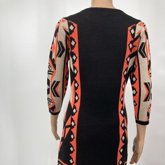 Luv Knit Casual Dress Multicolor Geometric Print Size M - Picture 4 of 10